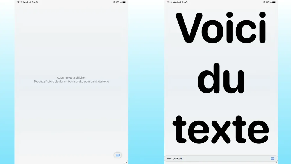 Saisie de texte