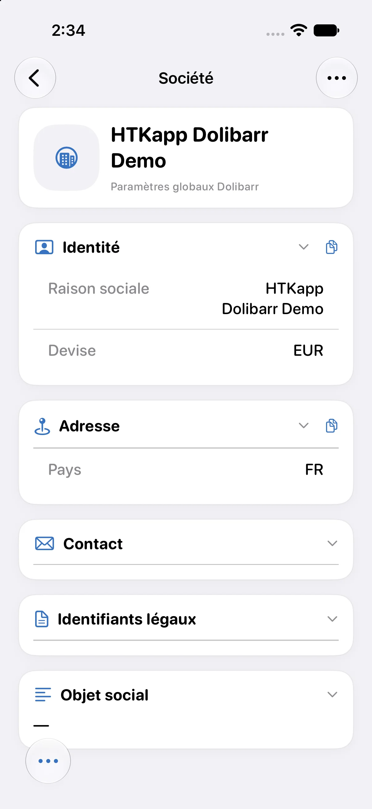 Fiche société