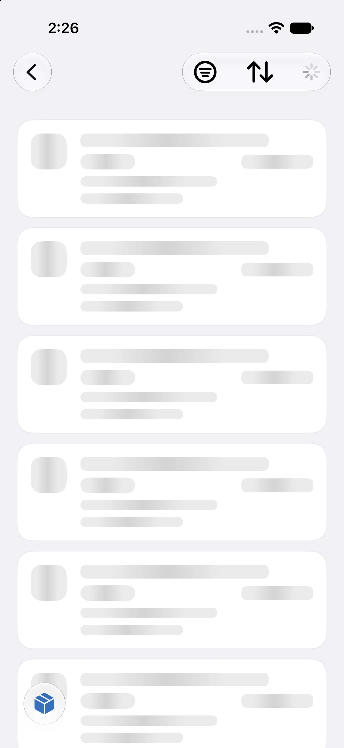 Chargement d'une liste