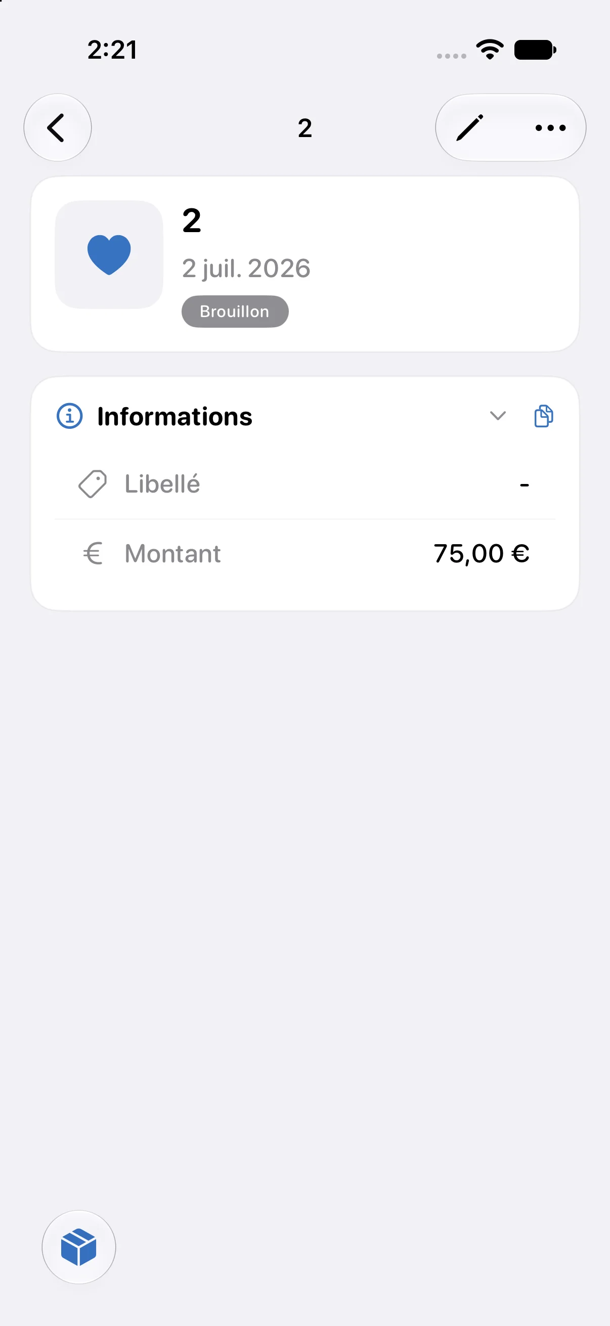 Fiche d'un don