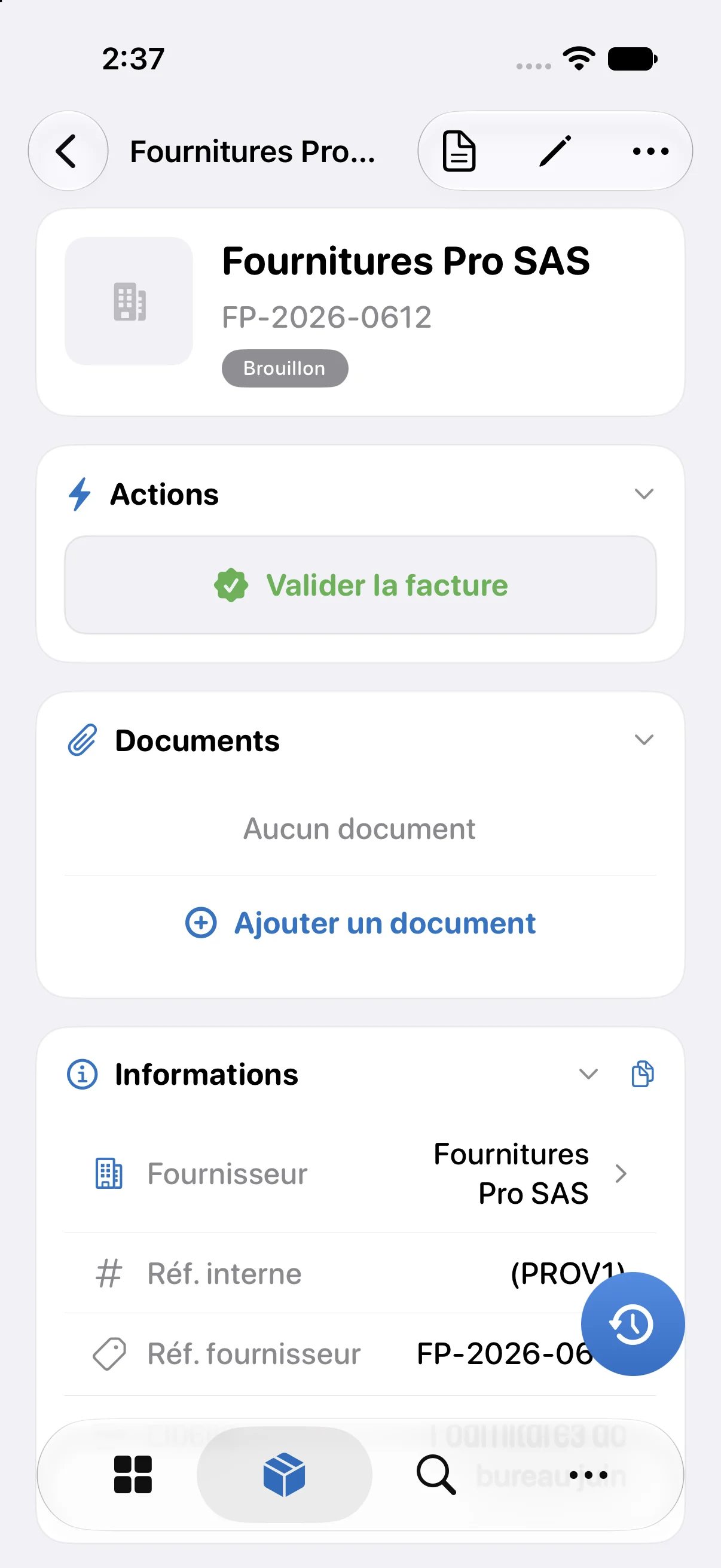 Fiche : joindre le justificatif
