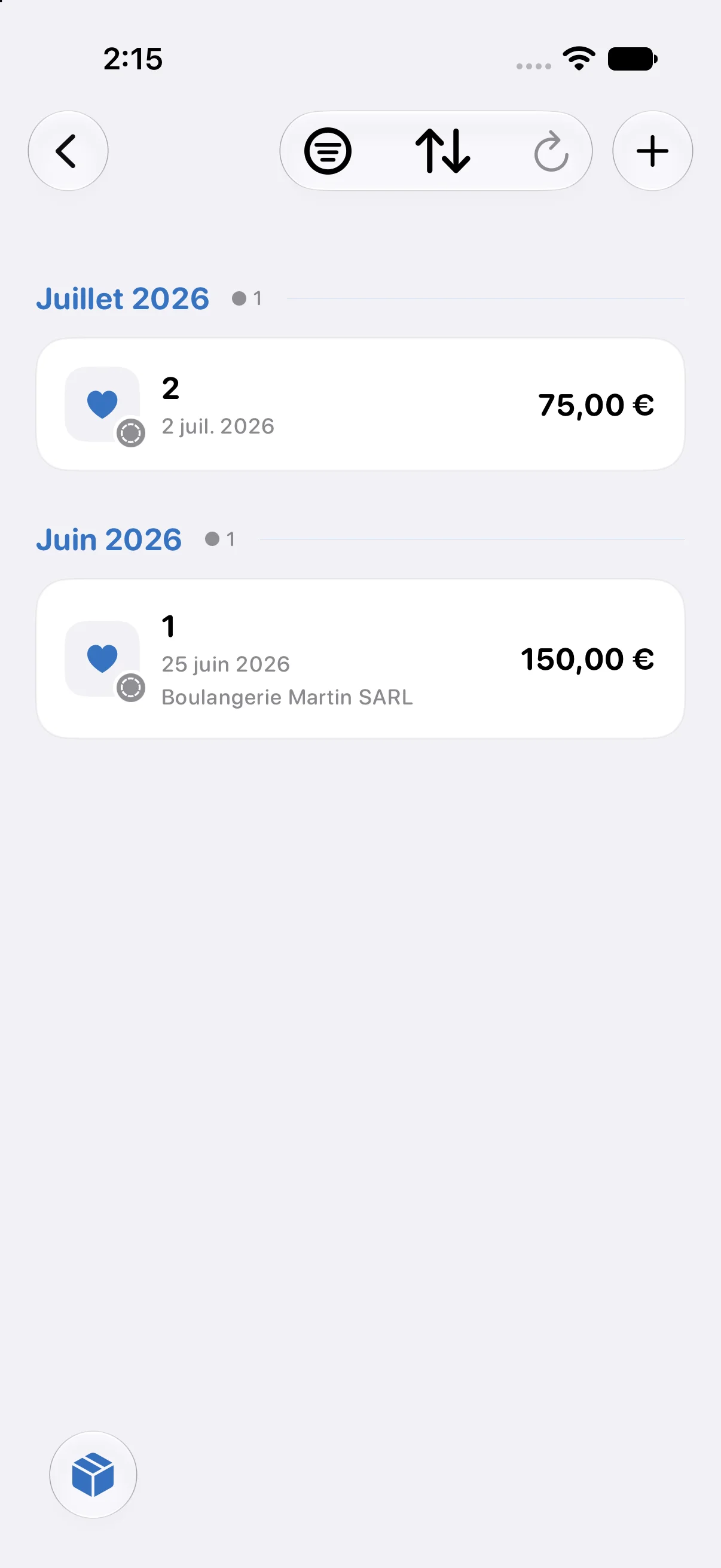 Liste des dons