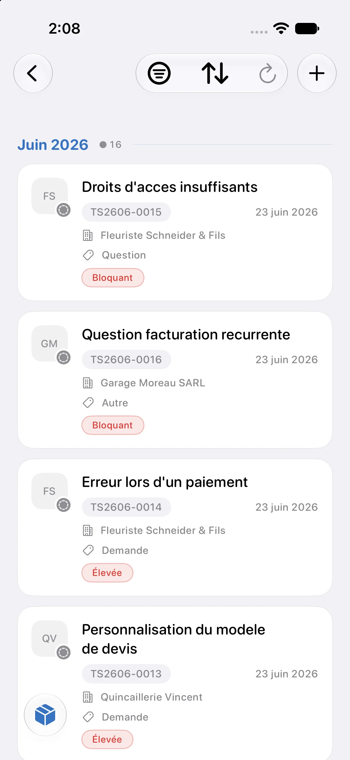Tickets et sévérité