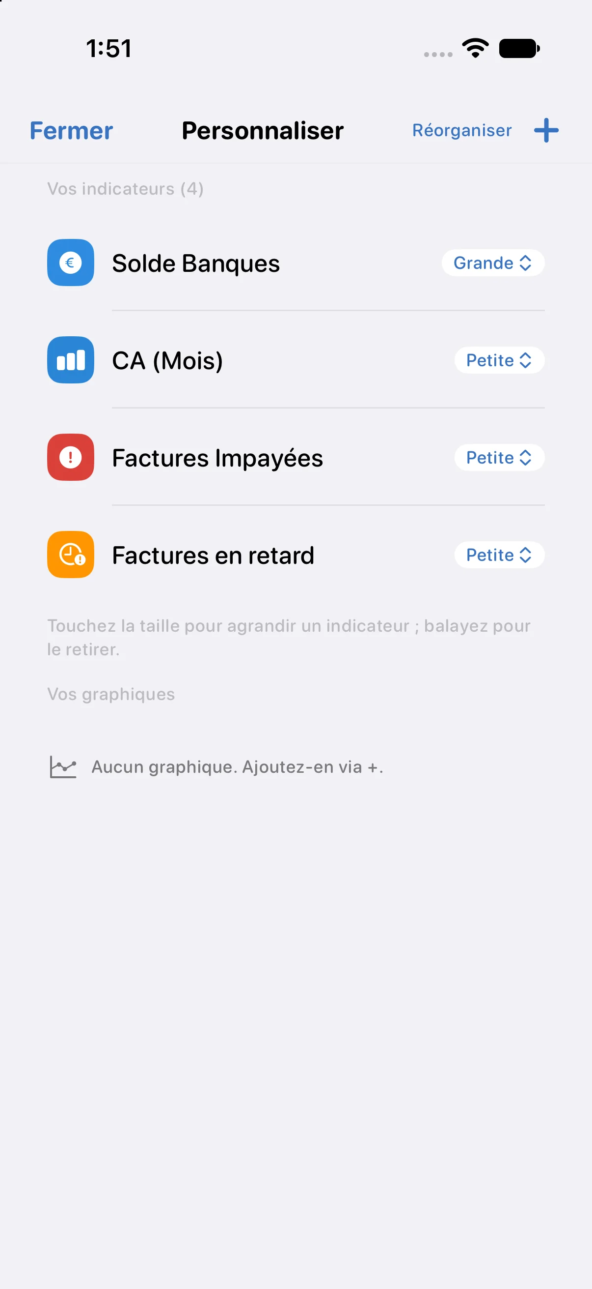 Personnalisation des tuiles