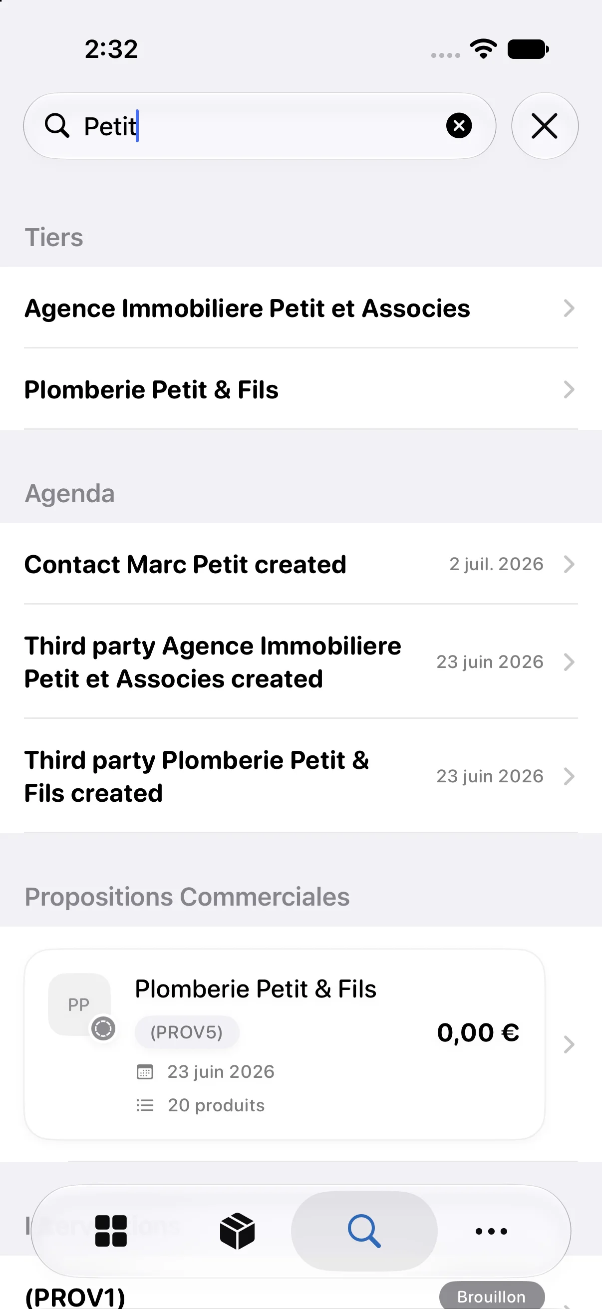 La recherche globale