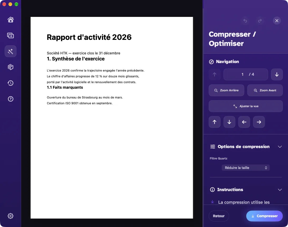 La compression d'un document