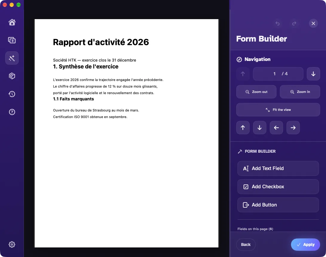 The form builder