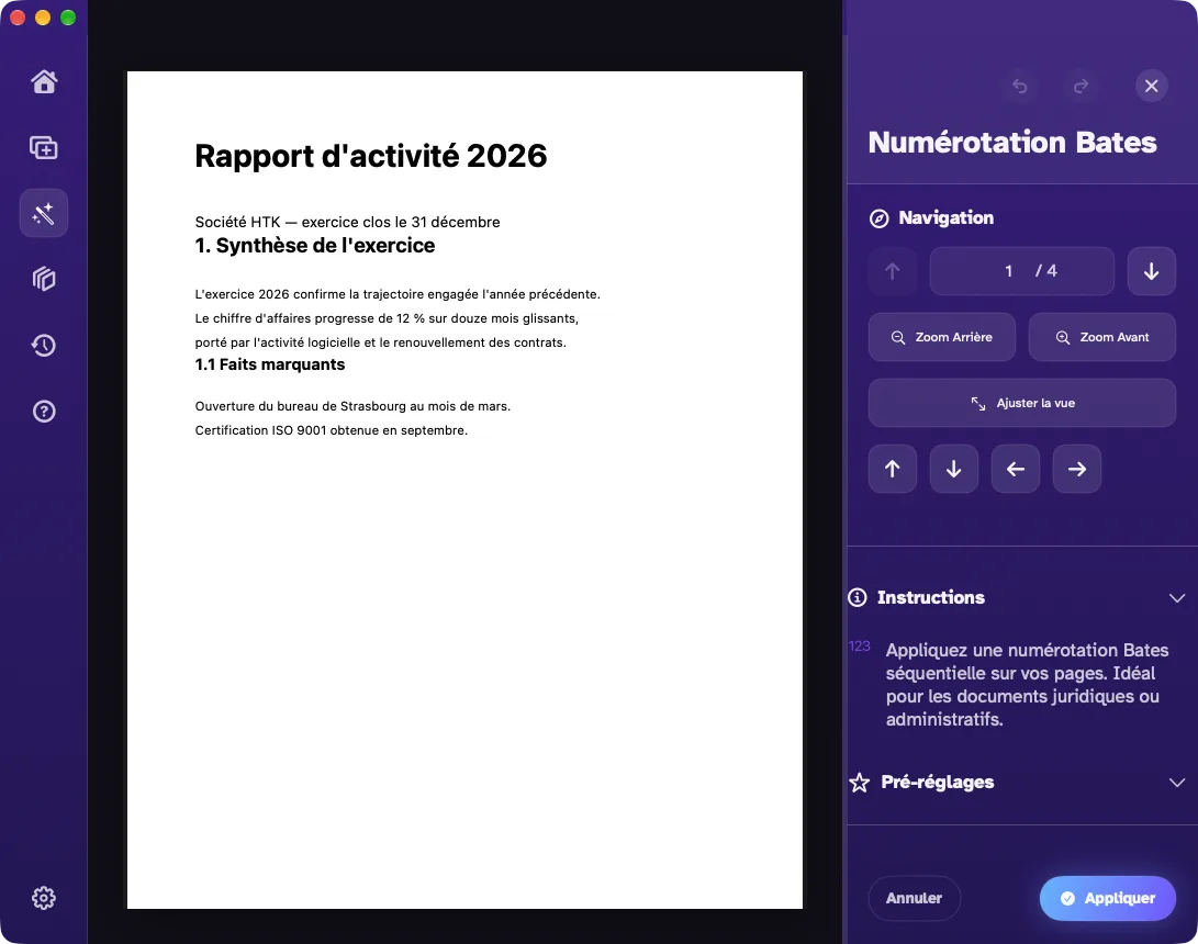 La numérotation Bates
